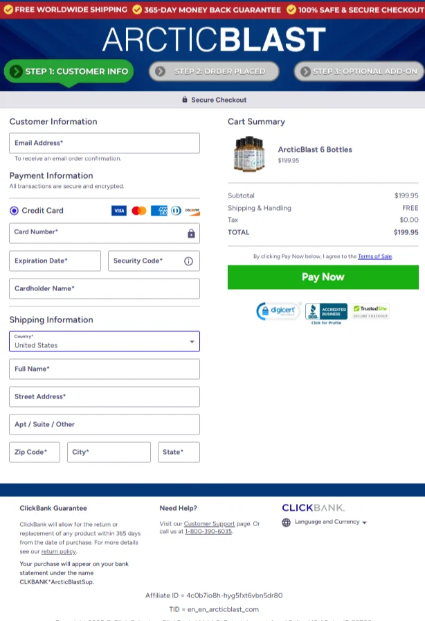 arctic blast-secure-checkout